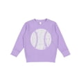 thumbnail image 1 of Inktastic Distressed Baseball in White Toddler Sweatshirt, 1 of 4