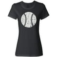 thumbnail image 1 of Inktastic Distressed Baseball in White Women's T-Shirt, 1 of 5