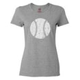 thumbnail image 1 of Inktastic Distressed Baseball in White Women's T-Shirt, 1 of 5
