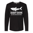 thumbnail image 1 of Inktastic Distressed Daddy Shark Long Sleeve T-Shirt, 1 of 5