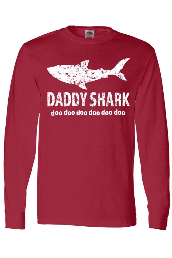 Distressed Daddy Shark Long Sleeve T-Shirt