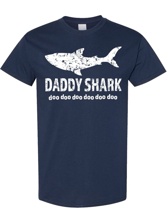 Daddy Shark with Distressed Text T-Shirt