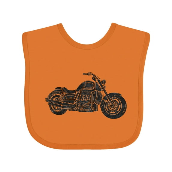 Inktastic Distressed Motorcycle Boys or Girls Baby Bib
