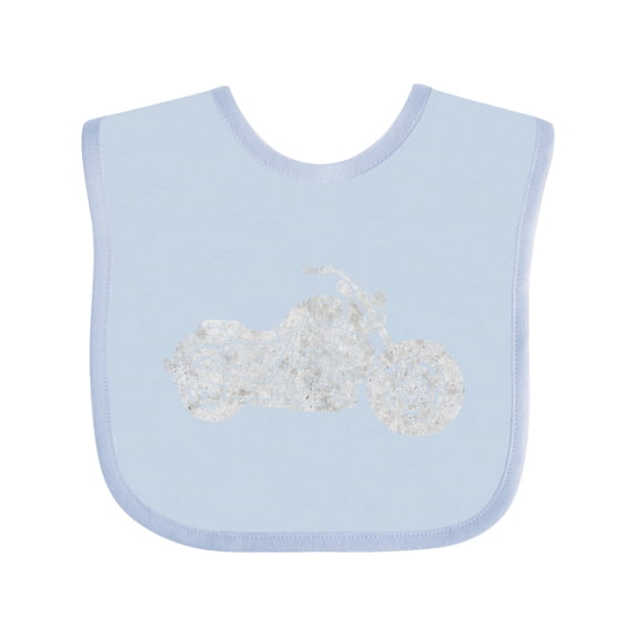 Inktastic Distressed Motorcycle Boys or Girls Baby Bib