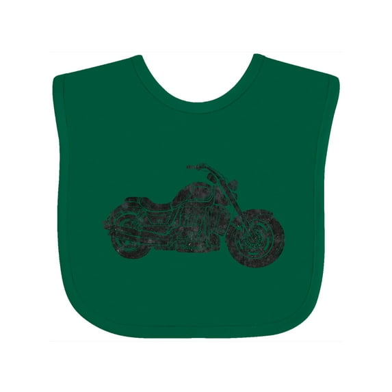 Inktastic Distressed Motorcycle Boys or Girls Baby Bib