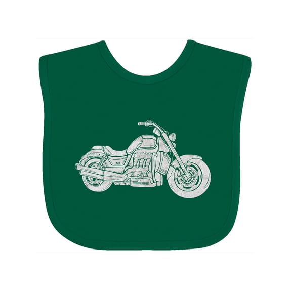 Inktastic Distressed Motorcycle Boys or Girls Baby Bib