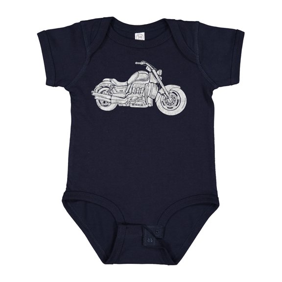 Inktastic Distressed Motorcycle Boys or Girls Baby Bodysuit