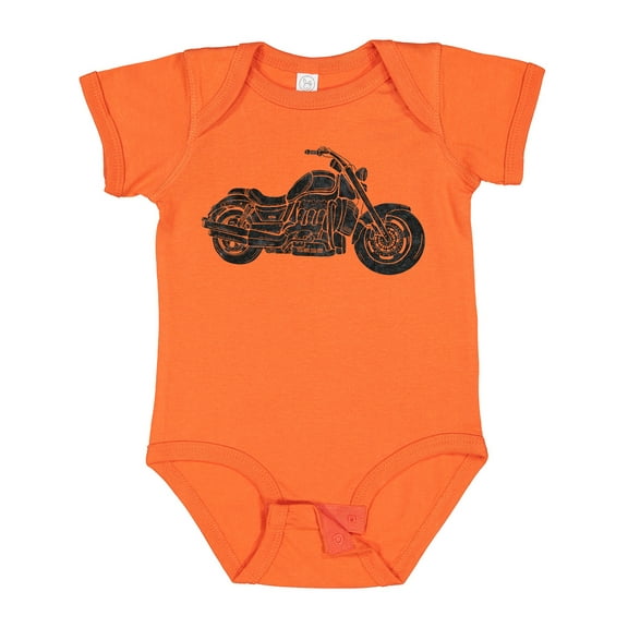 Inktastic Distressed Motorcycle Boys or Girls Baby Bodysuit
