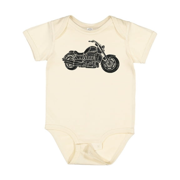 Inktastic Distressed Motorcycle Boys or Girls Baby Bodysuit