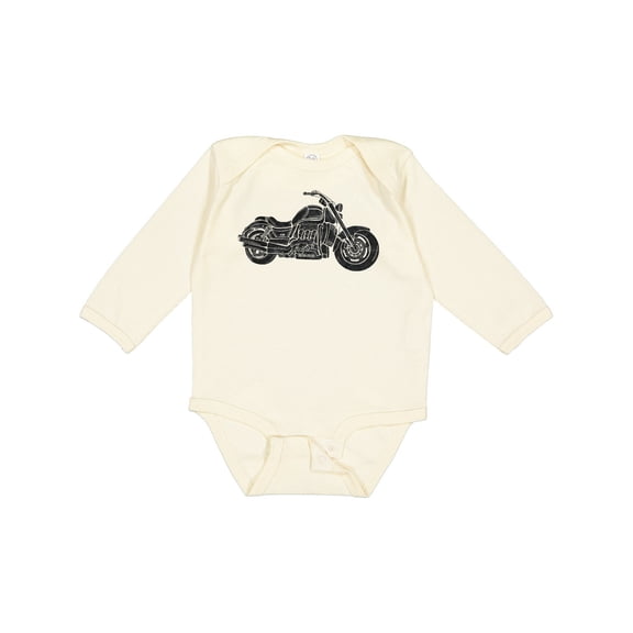 Inktastic Distressed Motorcycle Boys or Girls Long Sleeve Baby Bodysuit