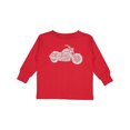 thumbnail image 1 of Inktastic Distressed Motorcycle Boys or Girls Long Sleeve Toddler T-Shirt, 1 of 5