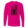 thumbnail image 1 of Inktastic Distressed Motorcycle Flag Long Sleeve T-Shirt, 1 of 5