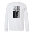 thumbnail image 1 of Inktastic Distressed Motorcycle Flag Long Sleeve T-Shirt, 1 of 5