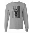 thumbnail image 1 of Inktastic Distressed Motorcycle Flag Long Sleeve T-Shirt, 1 of 5