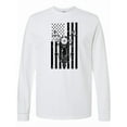 thumbnail image 1 of Inktastic Distressed Motorcycle Flag Long Sleeve T-Shirt, 1 of 5
