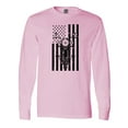 thumbnail image 1 of Inktastic Distressed Motorcycle Flag Long Sleeve T-Shirt, 1 of 5