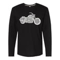 thumbnail image 1 of Inktastic Distressed Motorcycle Long Sleeve T-Shirt, 1 of 5