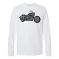 thumbnail image 1 of Inktastic Distressed Motorcycle Long Sleeve T-Shirt, 1 of 5