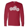 thumbnail image 1 of Inktastic Distressed Motorcycle Long Sleeve T-Shirt, 1 of 5