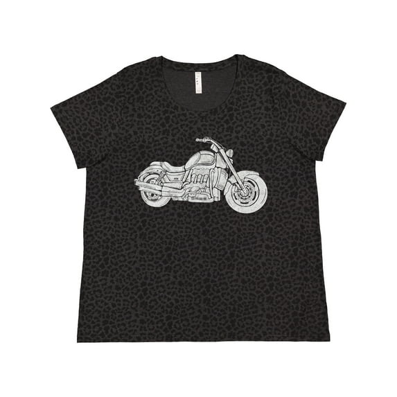 Inktastic Distressed Motorcycle Women's Plus Size T-Shirt
