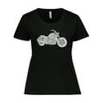 thumbnail image 1 of Inktastic Distressed Motorcycle Women's Plus Size T-Shirt, 1 of 5