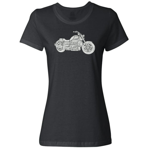 Inktastic Distressed Motorcycle Women's T-Shirt