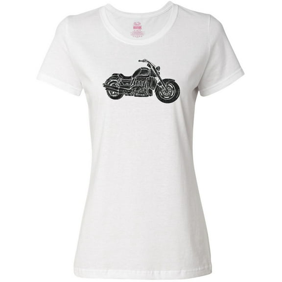 Inktastic Distressed Motorcycle Women's T-Shirt
