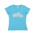 thumbnail image 1 of Inktastic Distressed Motorcycle Women's V-Neck T-Shirt, 1 of 5