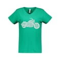 thumbnail image 1 of Inktastic Distressed Motorcycle Women's V-Neck T-Shirt, 1 of 5
