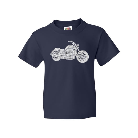 Inktastic Distressed Motorcycle Youth T-Shirt