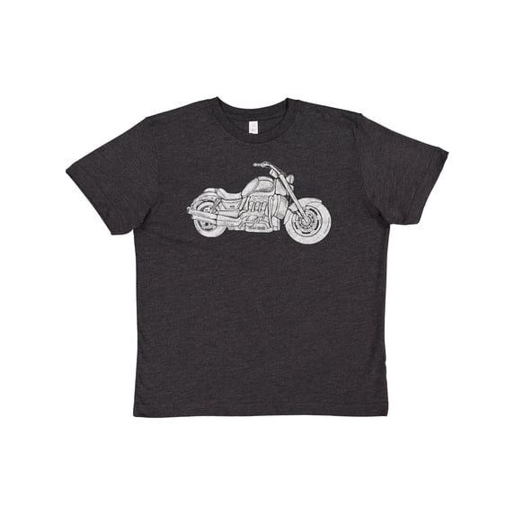 Inktastic Distressed Motorcycle Youth T-Shirt