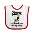 thumbnail image 1 of Inktastic Diving Future Scuba Diver Like Daddy Boys Baby Bib, 1 of 4