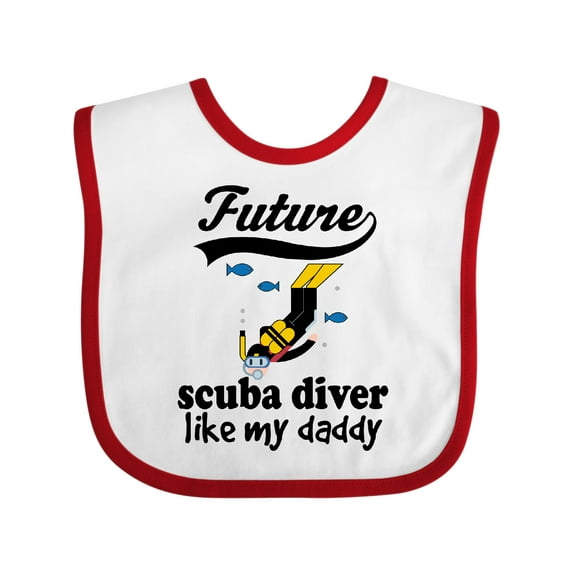 Inktastic Diving Future Scuba Diver Like Daddy Boys Baby Bib
