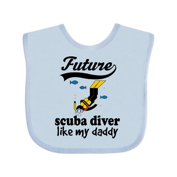 Inktastic Diving Future Scuba Diver Like Daddy Boys Baby Bib