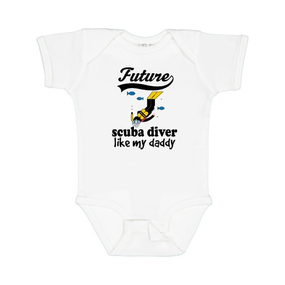 Inktastic Diving Future Scuba Diver Like Daddy Boys Baby Bodysuit