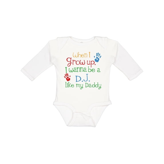 Inktastic Dj Like Daddy Boys or Girls Long Sleeve Baby Bodysuit