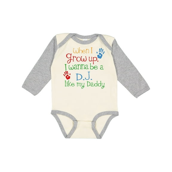 Inktastic Dj Like Daddy Boys or Girls Long Sleeve Baby Bodysuit