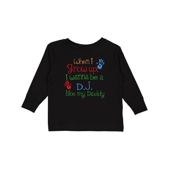 Inktastic Dj like Daddy Boys or Girls Long Sleeve Toddler T-Shirt