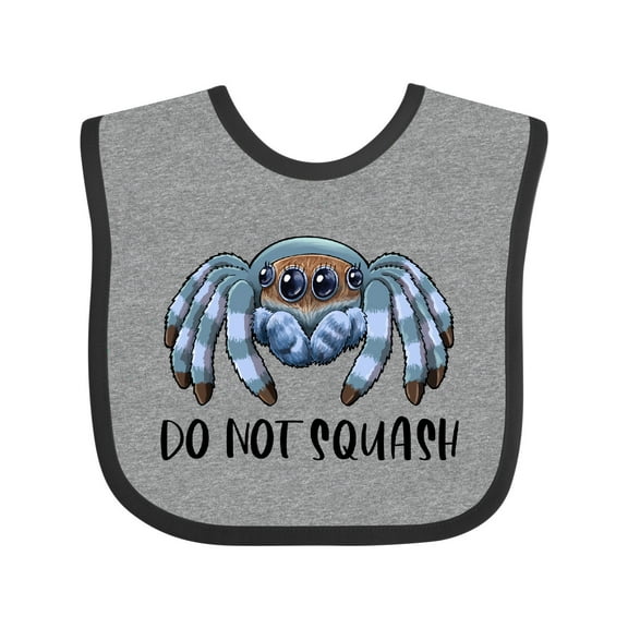 Inktastic Do Not Squash Cute Jumping Spider Boys or Girls Baby Bib