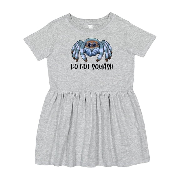 Inktastic Do Not Squash Cute Jumping Spider Girls Toddler Dress