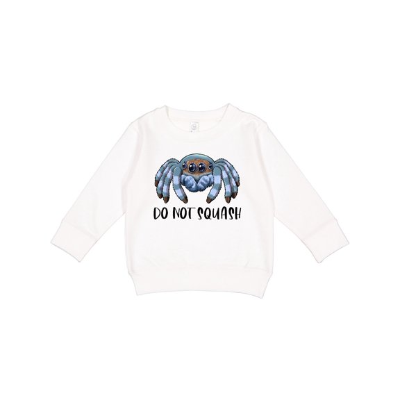 Inktastic Do Not Squash Cute Jumping Spider Toddler Sweatshirt
