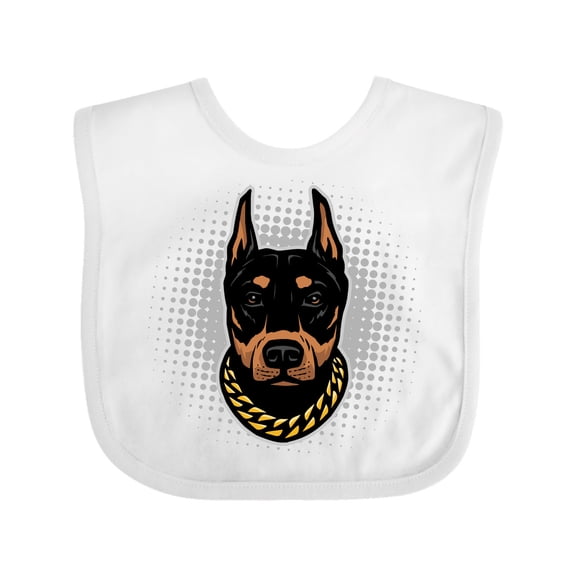 Inktastic Doberman Dog Boys or Girls Baby Bib