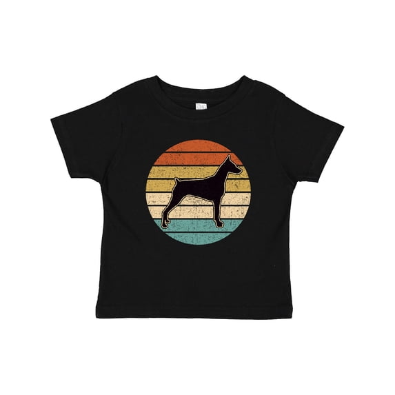 Inktastic Doberman Dog Retro Sunset Boys or Girls Baby T-Shirt