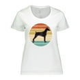 thumbnail image 1 of Inktastic Doberman Dog Retro Sunset Women's Plus Size T-Shirt, 1 of 5