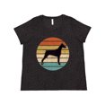 thumbnail image 1 of Inktastic Doberman Dog Retro Sunset Women's Plus Size T-Shirt, 1 of 5