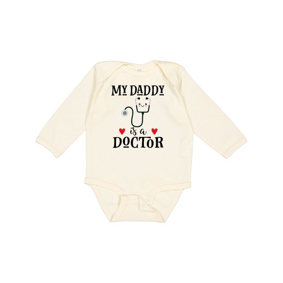 Inktastic Doctor Daddy Physician Baby Gift Boys or Girls Long Sleeve Baby Bodysuit