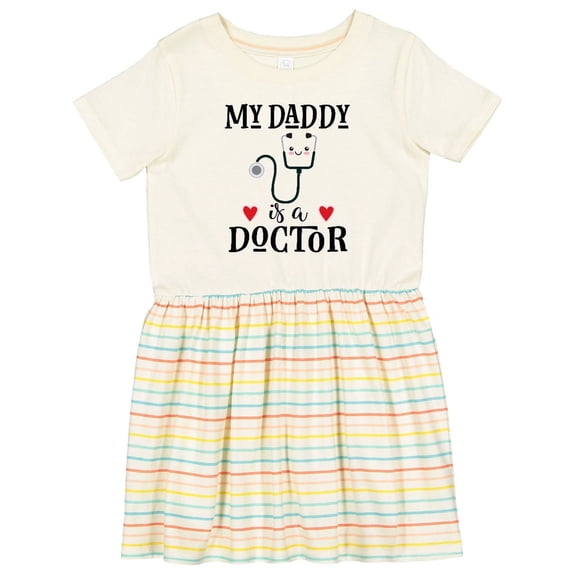 Inktastic Doctor Daddy Physician Baby Girls Toddler Dress