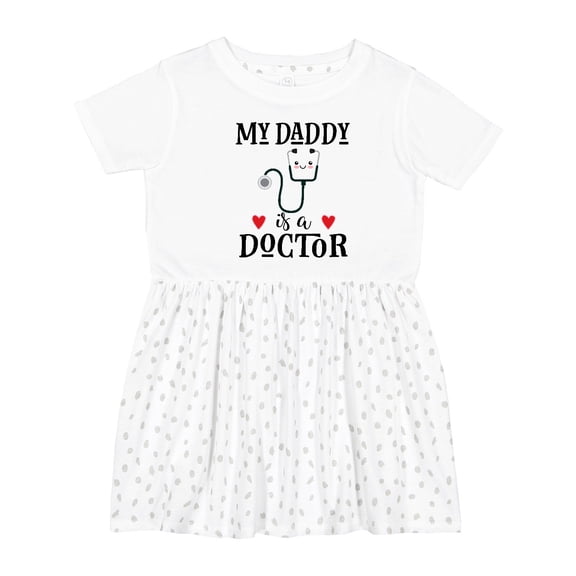 Inktastic Doctor Daddy Physician Baby Girls Toddler Dress