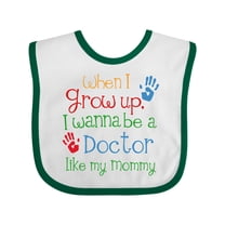 Inktastic Doctor Like Mommy Boys or Girls Baby Bib
