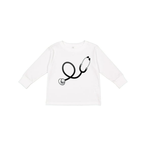 Inktastic Doctor Stethoscope Boys or Girls Long Sleeve Toddler T-Shirt